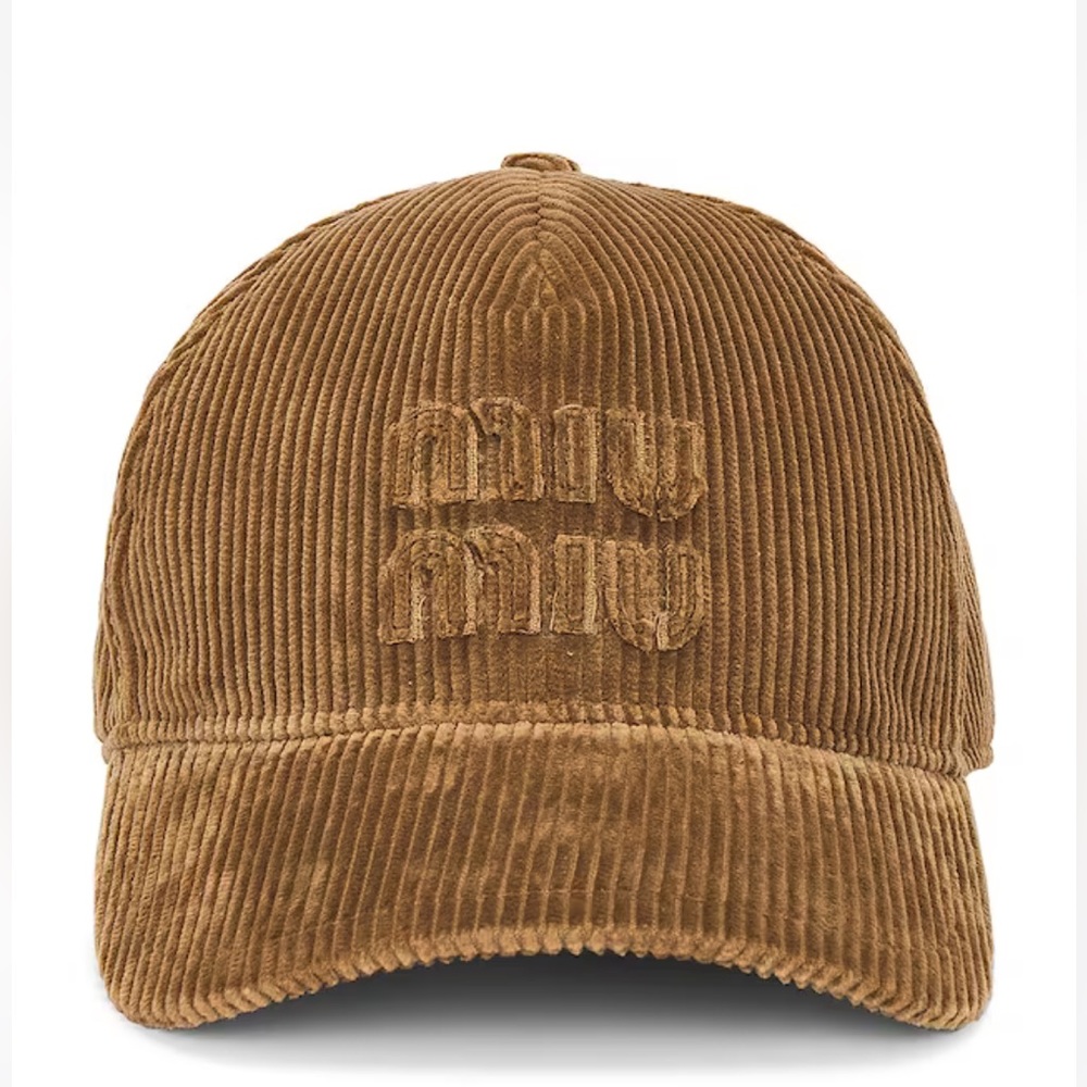 Miumiu embossed logo velvet baseball cap new/never worn (bought 2 by accident)